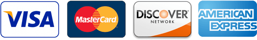 Accepted payment methods including credit cards, debit cards, and digital wallets